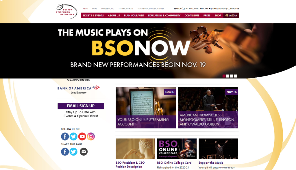Бостонский симфонический оркестр объявил о создании нового Медийного онлайн центра